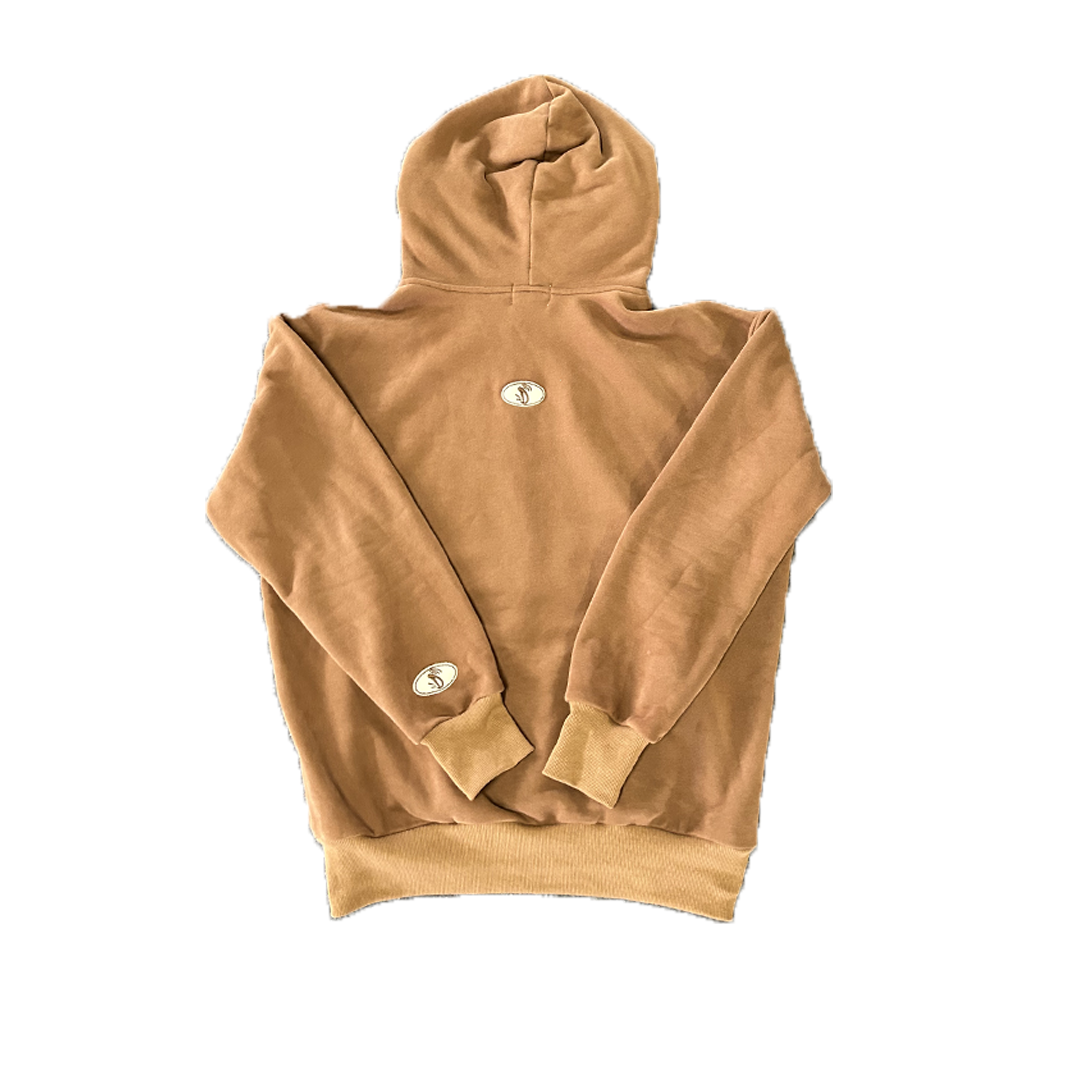 BROWN GRAPHIC HOODIE