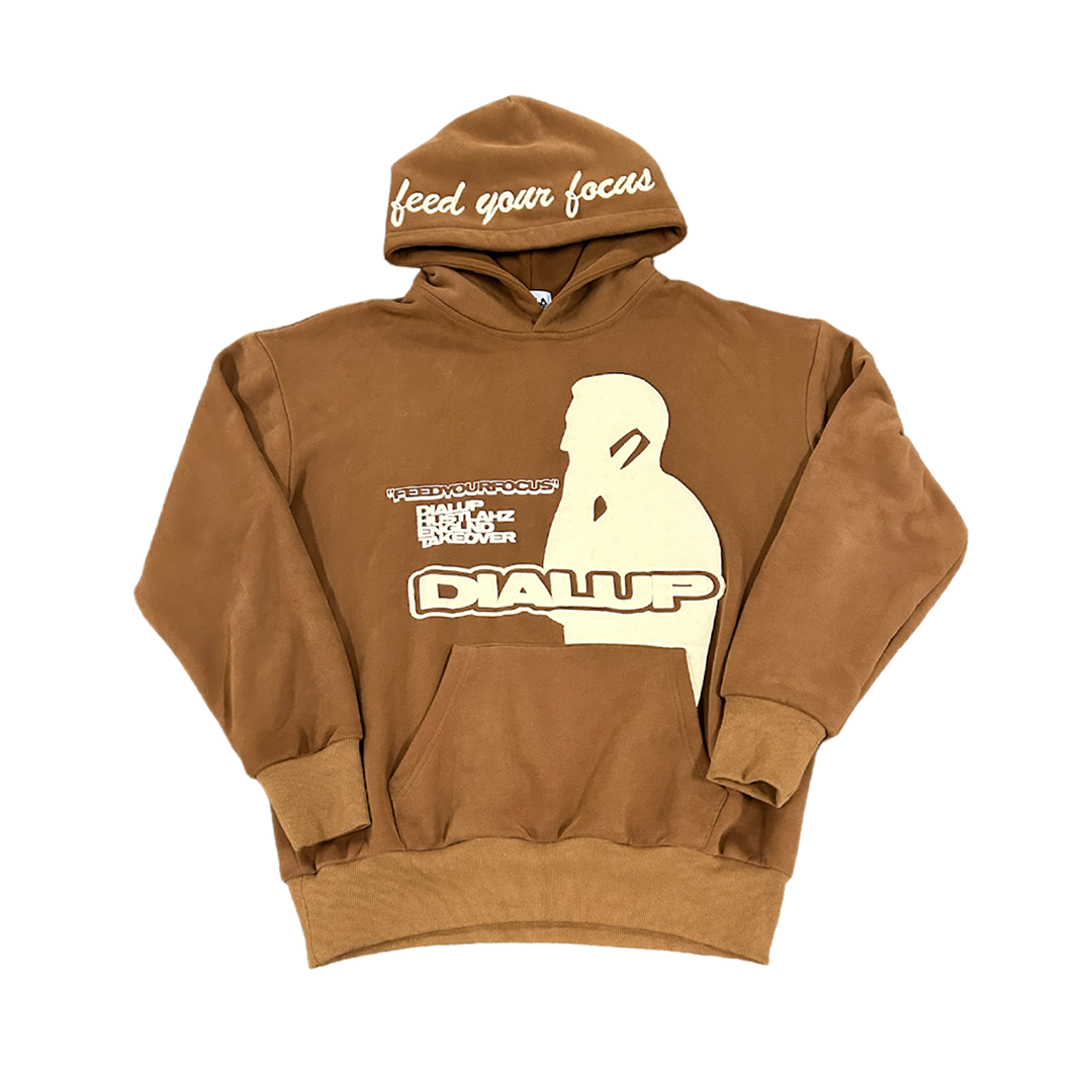 BROWN GRAPHIC HOODIE