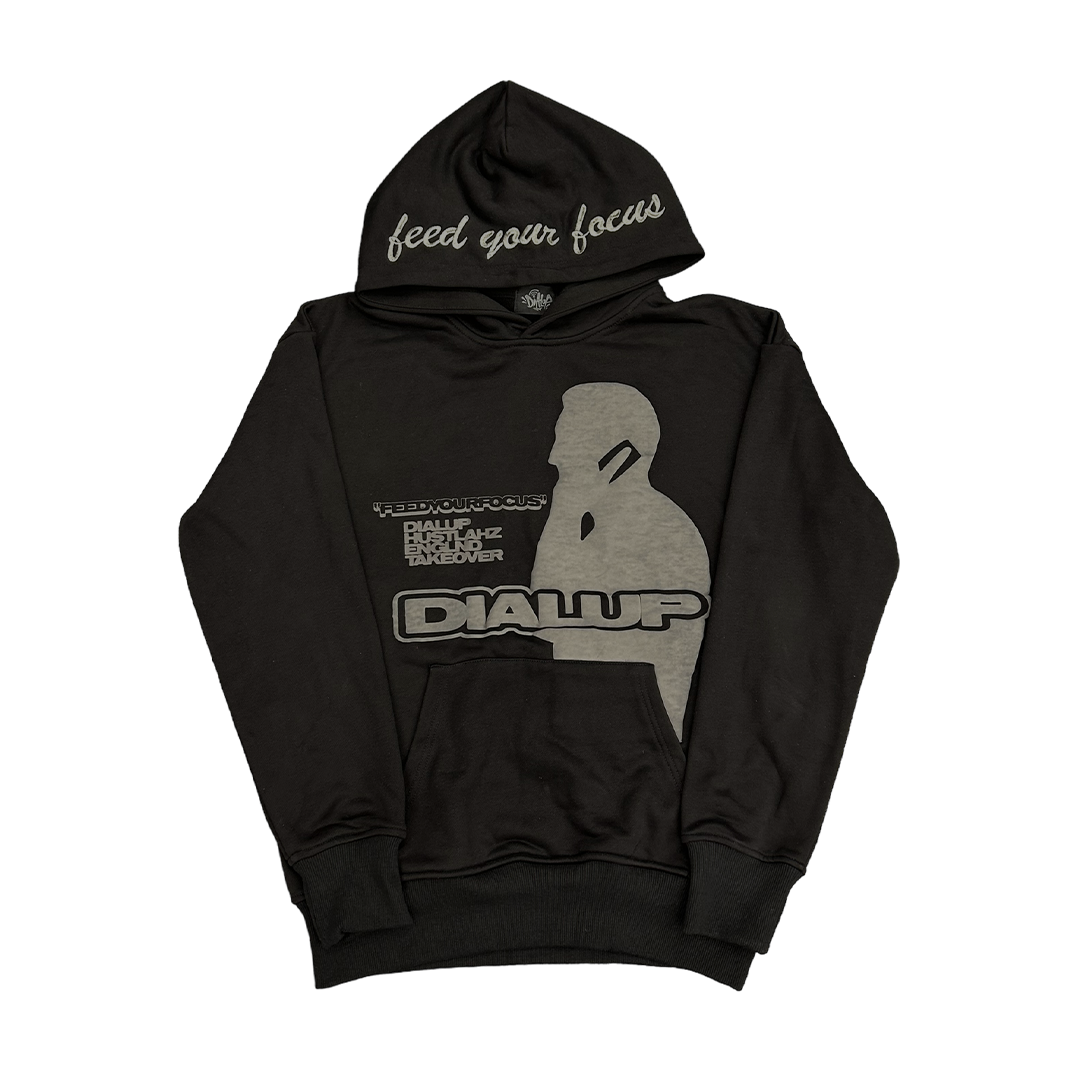 BLACK GRAPHIC HOODIE