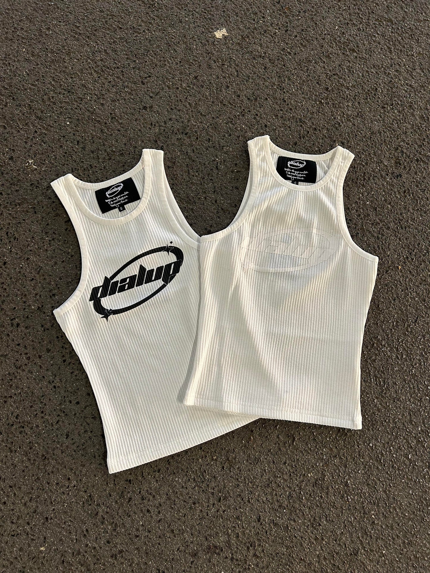 WMNS WIT/ZWARTE TANK