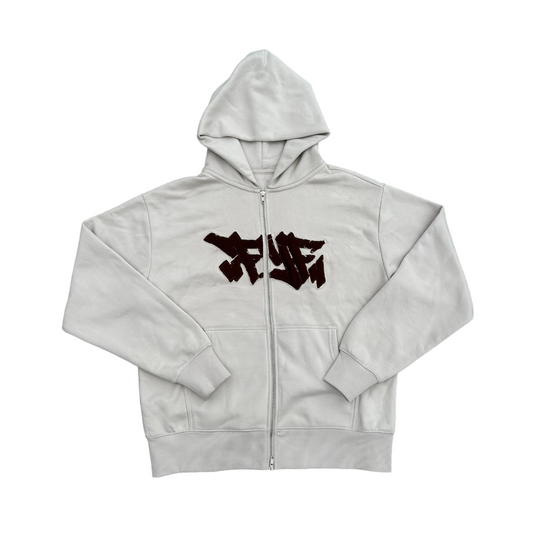 FYF ZIP-UP HOODIE (CREAM)