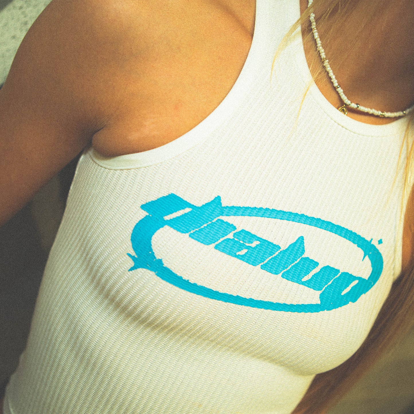 DÉBARDEUR BLEU LOGO FEMME