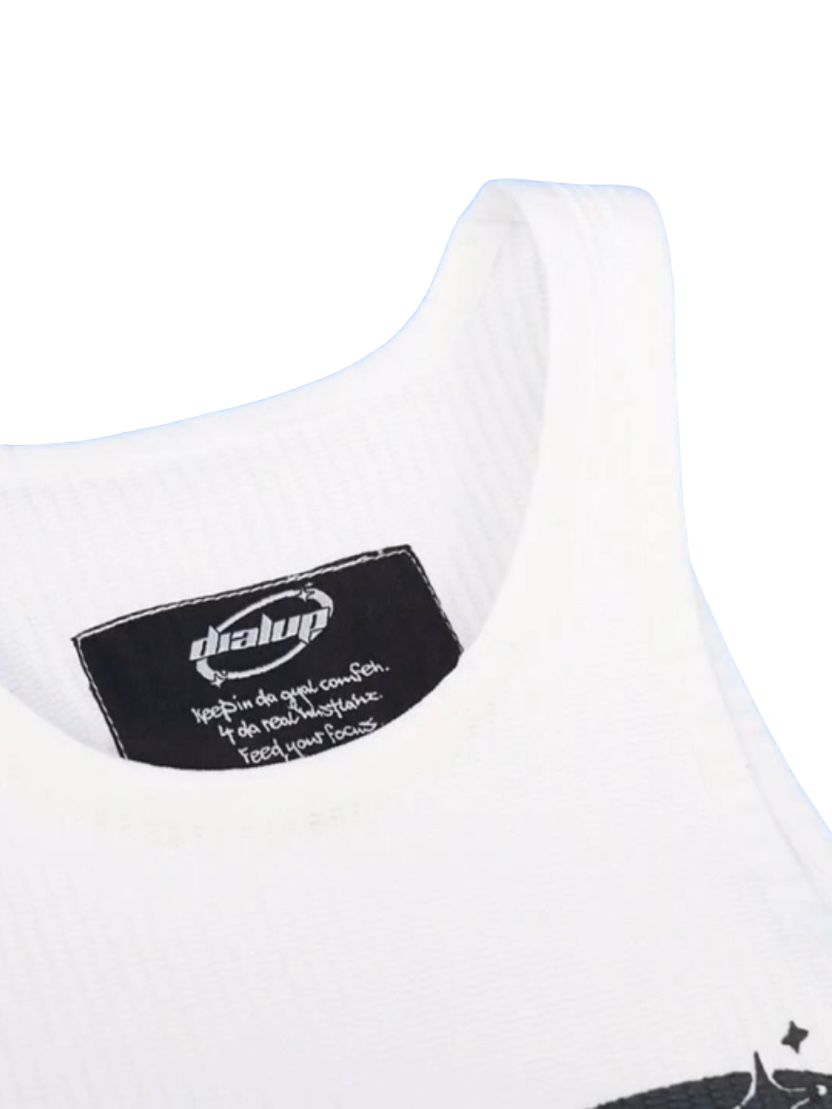 WMNS WIT/ZWARTE TANK